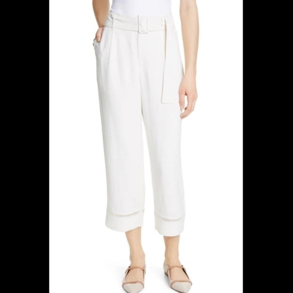 𝅺BNWOT Club Monaco Ayto belted pant in natural - Picture 1 of 14